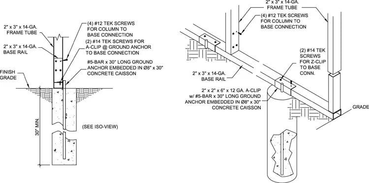 Concrete Caisson Diagram