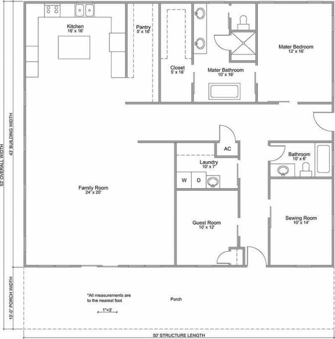 Country Road Style Floor Plan