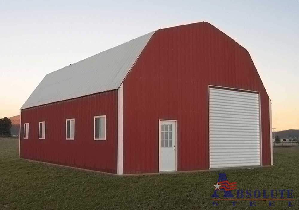 Finished Traditional Red Barn Style