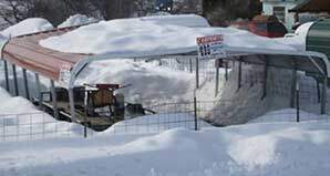 Crushed carport