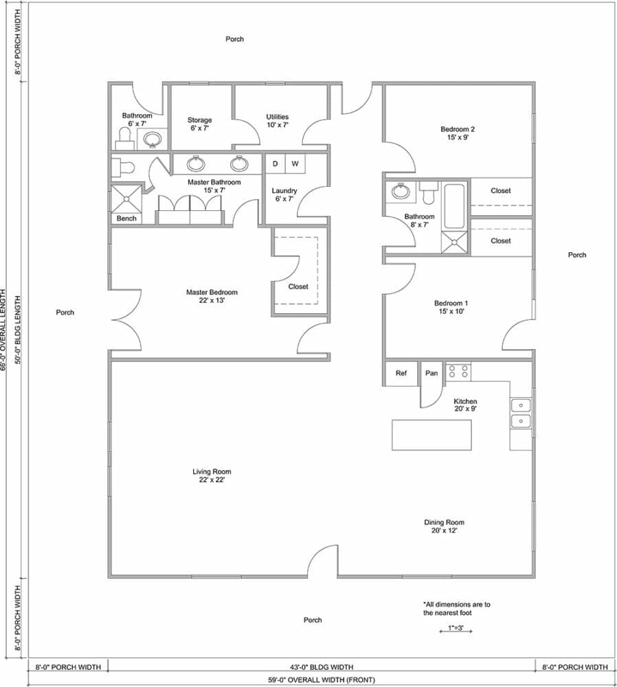 The Kaufman conceptual floor plan